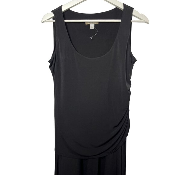 Boston Proper Muse Black Maxi Dress Women’s Small Sleeveless Ruched Hem - Picture 3 of 14